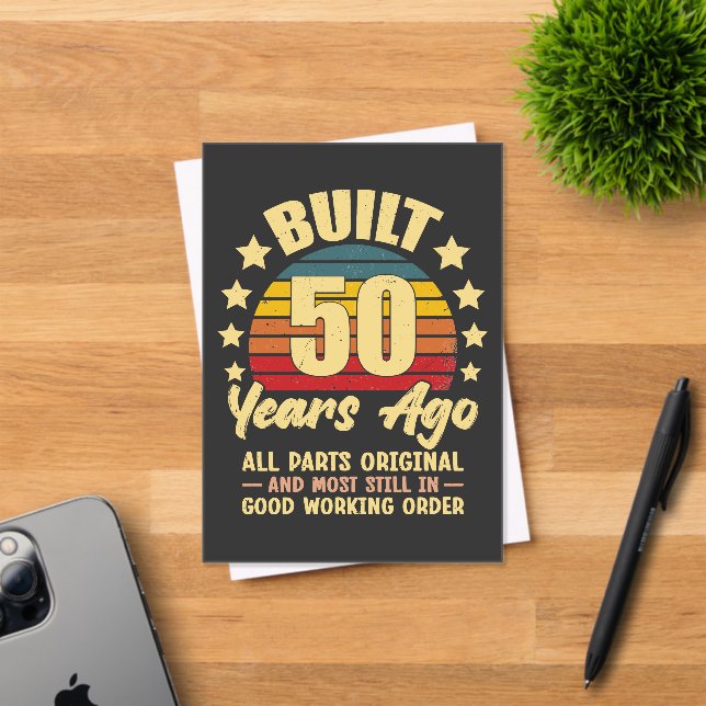 Built 50 Years Ago All Parts Original 50 Birthday Acryleinladungen (Insitu (Einladungskarte))