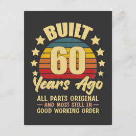 Built 60 Years Ago All Parts Original 60 Birthday Einladung