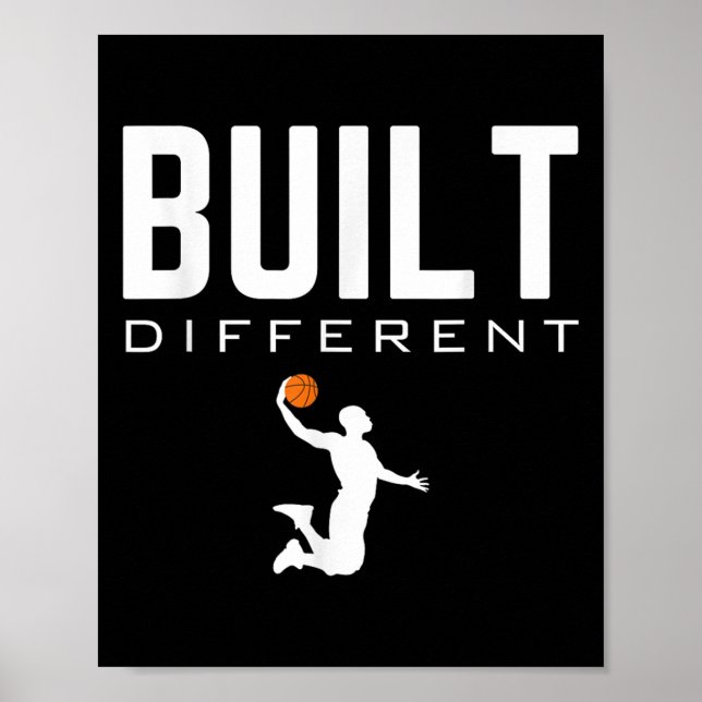 Built Different Basketball Player Quote Game Day M Poster (Vorne)