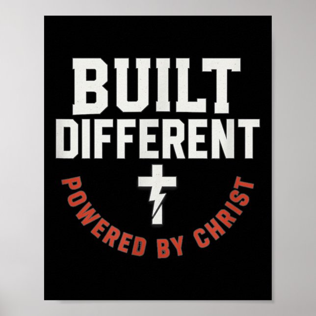 Built Different Powered By Christ Christian Philip Poster (Vorne)