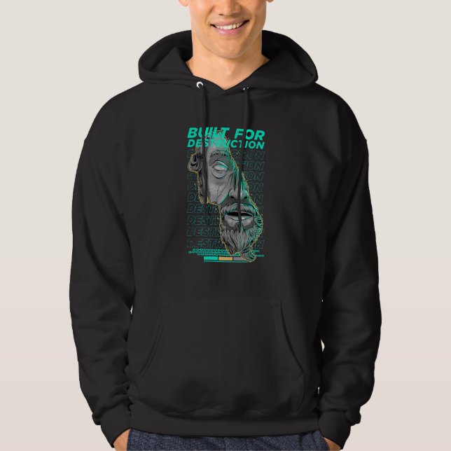 Built for Destruction Vaporwave Greek Sculpture St Hoodie (Vorderseite)