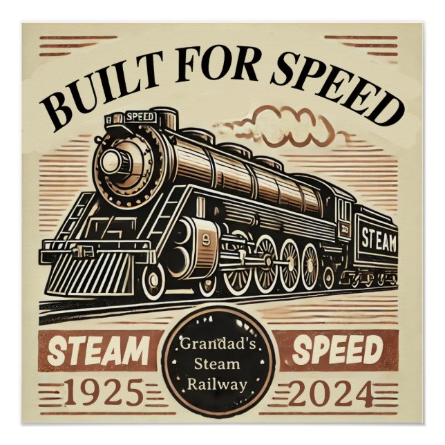 Built for Speed - Anpassbares Glossy Poster (Vorderseite)