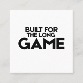Built For The Long Game Minimalist Business Card Quadratische Visitenkarte