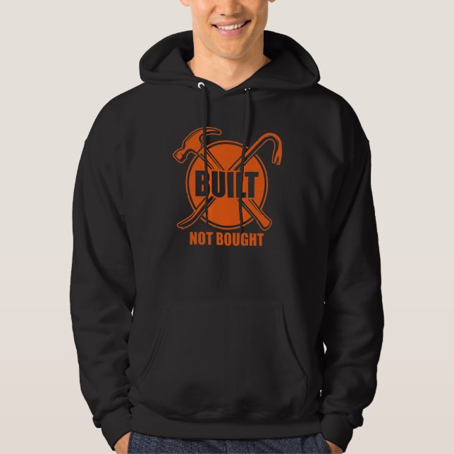 Built Not Bought Blue Collar Gift Hoodie (Vorderseite)