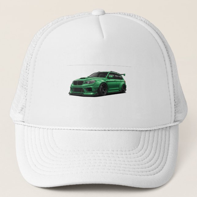 Built Not Bought JDM Tuner Project Car Hat Truckerkappe (Vorderseite)