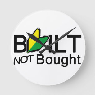 Built, not bought runde wanduhr