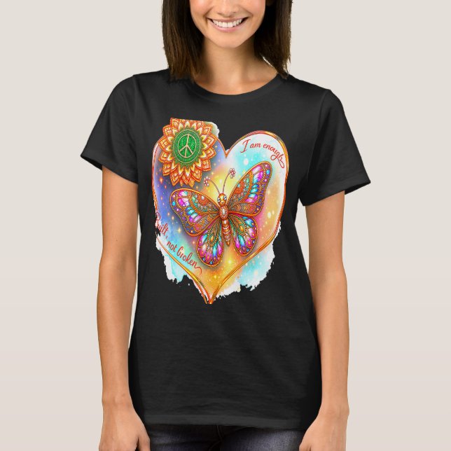 Built Not Broken – I Am Enough T-Shirt (Vorderseite)