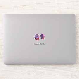 Built Over Time Motivational Dumbbell Custom-Cut V Aufkleber