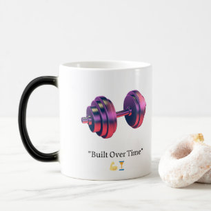 Built Over Time Motivations-Dumbbell-Kaffeetasse – Verwandlungstasse