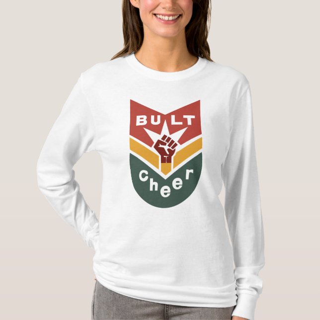 BUILT TO CHEER Raised-Fist Badge T-Shirt (Vorderseite)