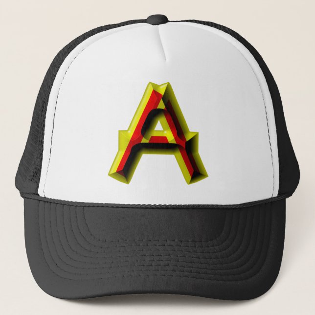 Bujeto Alphabet A Truckerkappe (Vorderseite)