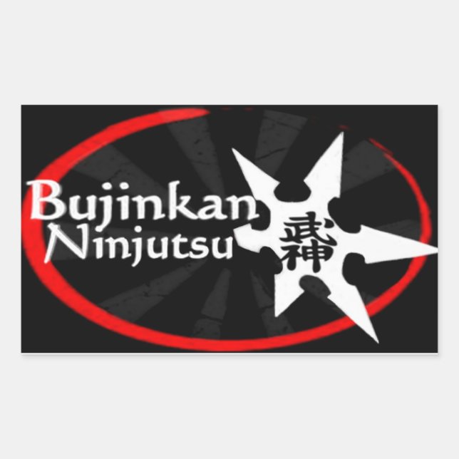 Bujinkan Ninjutsu Rechteckiger Aufkleber (Vorderseite)