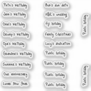 BuJo-Aufkleber für benutzerdefinierte Veranstaltun Aufkleber