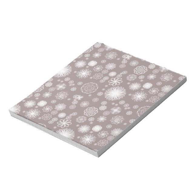 BuJo Gemustert Paper Dusty Pink Florals Notizblock (Rotiert)