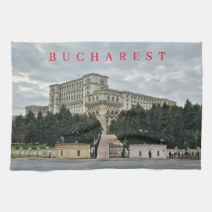 Bukarest Palast des Parlaments Blick Teetücher Geschirrtuch