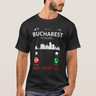 Bukarest ruft Rumänien Souvenir an T-Shirt