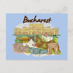 Bukarest, Rumänien Bekannte Postkarte der Stadt