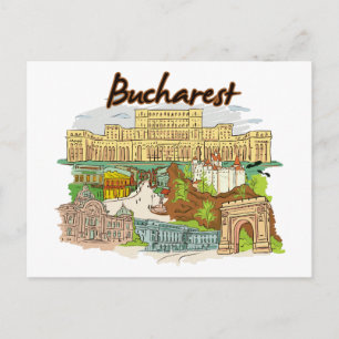 Bukarest, Rumänien Berühmte Stadt Postkarte