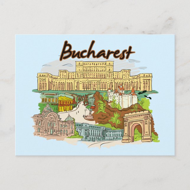 Bukarest, Rumänien Postkarte (Vorderseite)