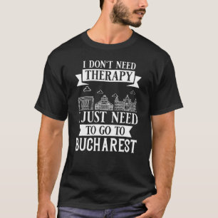 Bukarest Rumänien Stadt Skyline Karte Reise 1 T-Shirt