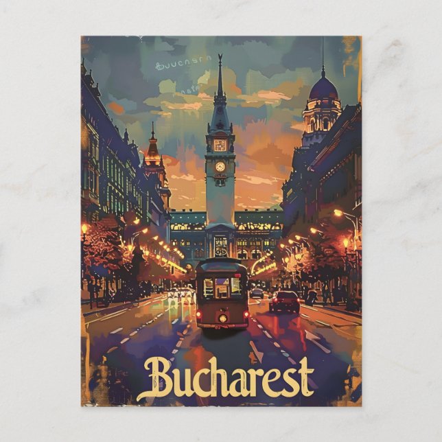 Bukarest Vintag Postkarte (Vorderseite)