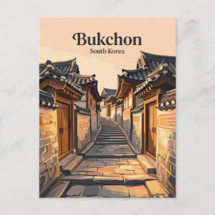 Bukchon-Hanok-Dorf Südkorea Postkarte