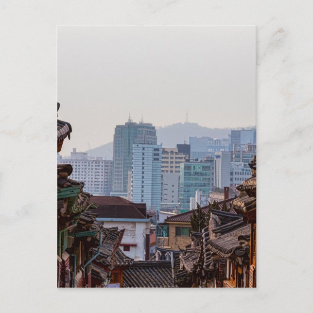 Bukchon Hanok Village Contrast Postkarte (Vorderseite)