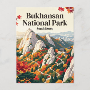 Bukhansan-Nationalpark Südkorea Postkarte