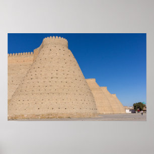 Bukhara, Usbekistan - Mauer der arktischen Festung Poster