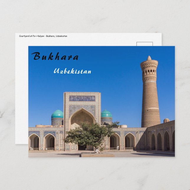 Bukhara, Usbekistan - Po-i-Kalyan Postkarte (Vorne/Hinten)