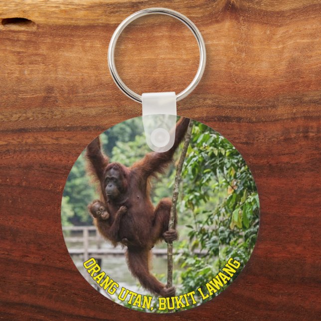 Bukit Lawang Sumatra Orangutan Jungle Keychain Schlüsselanhänger (Rückseite)