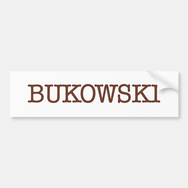 Bukowski Autoaufkleber (Vorne)