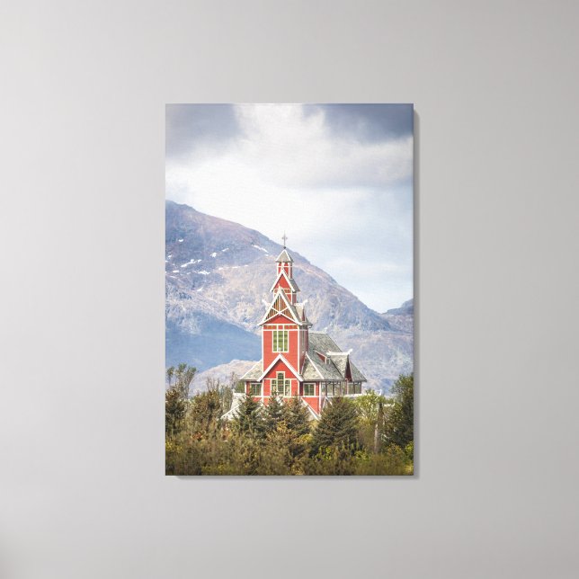 Buksnes Church Lofoten Norwegen Leinwanddruck (Vorderseite)