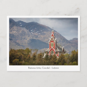 Buksnes kirke Lofoten Postkarte