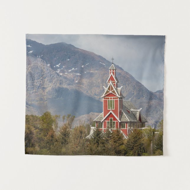 Buksnes kirke Lofoten Wandteppich (Vorderseite (Horizontal))