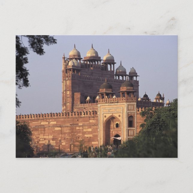 Buland Darwaza Gate of Victory) an die Dargah Postkarte (Vorderseite)