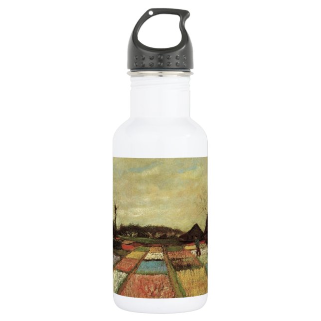 Bulb Fields von Vincent van Gogh. Edelstahlflasche (Vorderseite)
