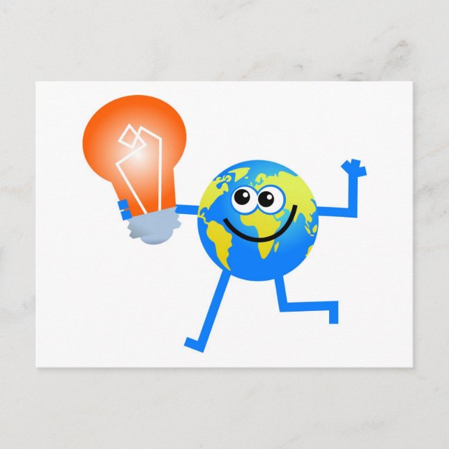 Bulb Globe Postkarte (Vorderseite)