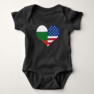 Bulgare-Flagge der Liebe-American/USA Baby Strampler