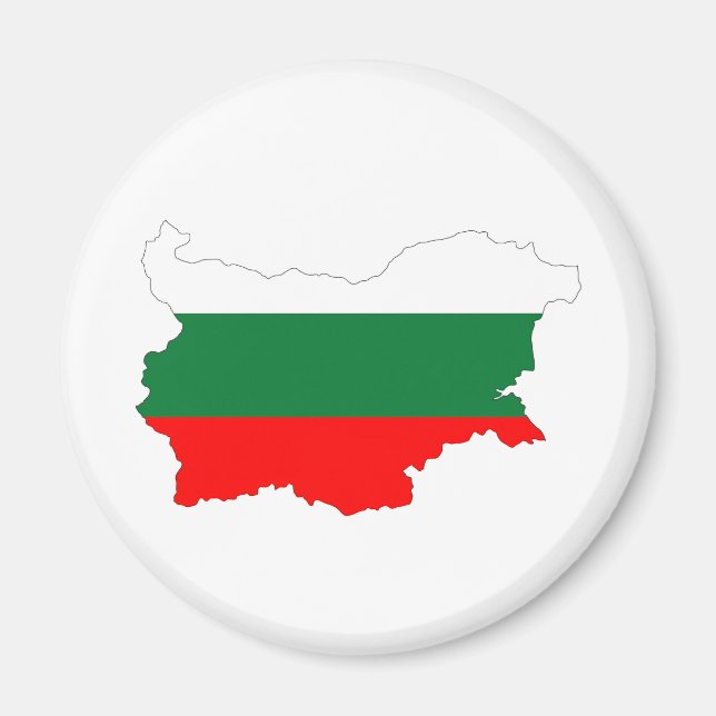 Bulgaria-Länderflagge - Symbol für Silhouette Magnet (Vorne)