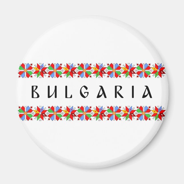 Bulgaria Ländersymbol Text Folk motif tradi Magnet (Vorne)