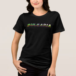 BULGARIA Sondergeschenk Schwarzer Touristenklassik Tri-Blend Shirt