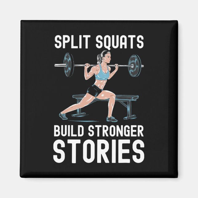 Bulgarian Squat Exercise Bodybuilding Fitness Work Magnet (Vorne)