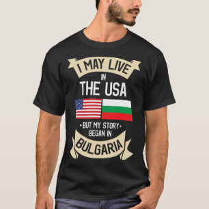 Bulgarien Amerikanische Flagge USA Bulgarische Roo T-Shirt
