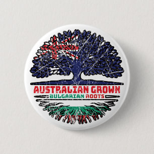 Bulgarien Australien Tree Roots Button