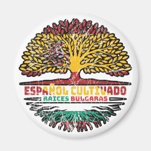 Bulgarien Bulgarisch Spanien Spanisch Baumwurzeln  Magnet