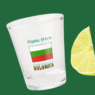Bulgarien Bulgarische Flagge Personalisiert Schnapsglas