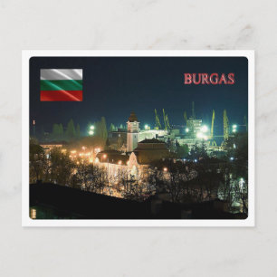 Bulgarien - Burgas by Night - Postkarte