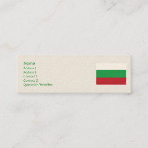 Bulgarien - dünn mini visitenkarte
