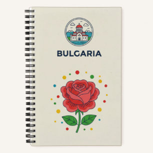 Bulgarien-Erbe & Balkan-Rose-Fotoarchiv Notizbuch